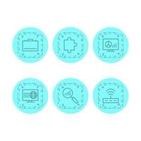 Icon Set Of Search Engine Optimization For Personal And Commercial Use... vector