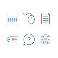 Icon Set Of Search Engine Optimization For Personal And Commercial Use... vector