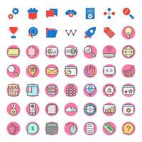 Icon Set Of Search Engine Optimization For Personal And Commercial Use... vector