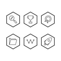 Icon Set Of Search Engine Optimization For Personal And Commercial Use... vector