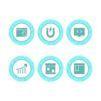 Icon Set Of Search Engine Optimization For Personal And Commercial Use... vector