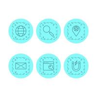 Icon Set Of Search Engine Optimization For Personal And Commercial Use... vector