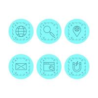 Icon Set Of Search Engine Optimization For Personal And Commercial Use... vector