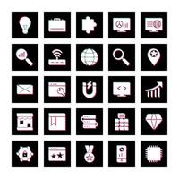 Icon Set Of Search Engine Optimization For Personal And Commercial Use... vector