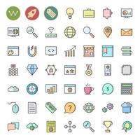 Icon Set Of Search Engine Optimization For Personal And Commercial Use... vector