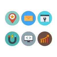 Icon Set Of Search Engine Optimization For Personal And Commercial Use... vector