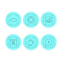 Icon Set Of Search Engine Optimization For Personal And Commercial Use... vector