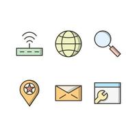 Icon Set Of Search Engine Optimization For Personal And Commercial Use... vector