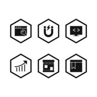 Icon Set Of Search Engine Optimization For Personal And Commercial Use... vector