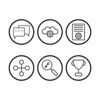 Icon Set Of Search Engine Optimization For Personal And Commercial Use... vector