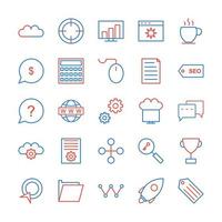 Icon Set Of Search Engine Optimization For Personal And Commercial Use... vector