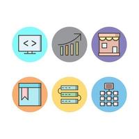 Icon Set Of Search Engine Optimization For Personal And Commercial Use... vector