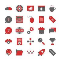 Icon Set Of Search Engine Optimization For Personal And Commercial Use... vector