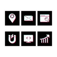 Icon Set Of Search Engine Optimization For Personal And Commercial Use... vector