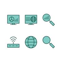 Icon Set Of Search Engine Optimization For Personal And Commercial Use... vector