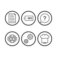 Icon Set Of Search Engine Optimization For Personal And Commercial Use... vector