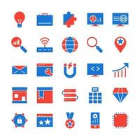 Icon Set Of Search Engine Optimization For Personal And Commercial Use... vector