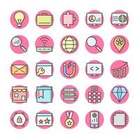 Icon Set Of Search Engine Optimization For Personal And Commercial Use... vector