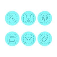 Icon Set Of Search Engine Optimization For Personal And Commercial Use... vector