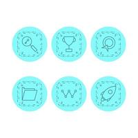 Icon Set Of Search Engine Optimization For Personal And Commercial Use... vector