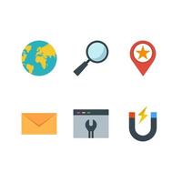 Icon Set Of Search Engine Optimization For Personal And Commercial Use... vector