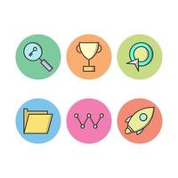 Icon Set Of Search Engine Optimization For Personal And Commercial Use... vector