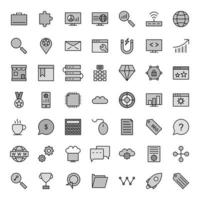 Icon Set Of Search Engine Optimization For Personal And Commercial Use... vector