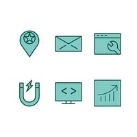 Icon Set Of Search Engine Optimization For Personal And Commercial Use... vector