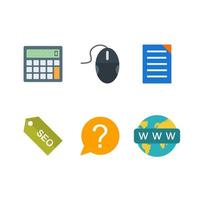 Icon Set Of Search Engine Optimization For Personal And Commercial Use... vector