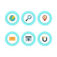 Icon Set Of Search Engine Optimization For Personal And Commercial Use... vector