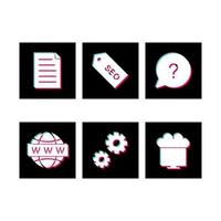 Icon Set Of Search Engine Optimization For Personal And Commercial Use... vector