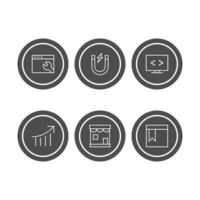 Icon Set Of Search Engine Optimization For Personal And Commercial Use... vector