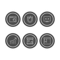 Icon Set Of Search Engine Optimization For Personal And Commercial Use... vector