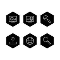 Icon Set Of Search Engine Optimization For Personal And Commercial Use... vector