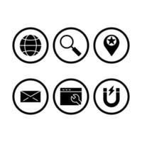 Icon Set Of Search Engine Optimization For Personal And Commercial Use... vector