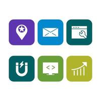 Icon Set Of Search Engine Optimization For Personal And Commercial Use... vector