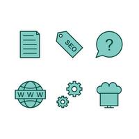 Icon Set Of Search Engine Optimization For Personal And Commercial Use... vector