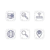 Icon Set Of Search Engine Optimization For Personal And Commercial Use... vector