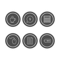 Icon Set Of Search Engine Optimization For Personal And Commercial Use... vector