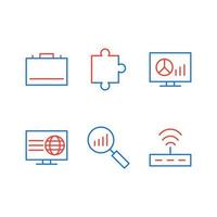 Icon Set Of Search Engine Optimization For Personal And Commercial Use... vector