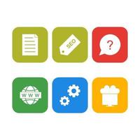 Icon Set Of Search Engine Optimization For Personal And Commercial Use... vector