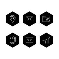 Icon Set Of Search Engine Optimization For Personal And Commercial Use... vector