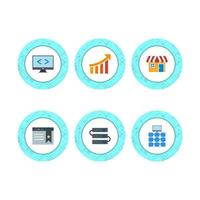 Icon Set Of Search Engine Optimization For Personal And Commercial Use... vector