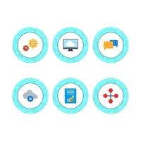 Icon Set Of Search Engine Optimization For Personal And Commercial Use... vector