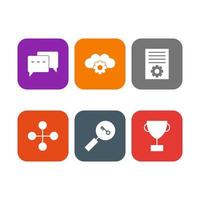 Icon Set Of Search Engine Optimization For Personal And Commercial Use... vector