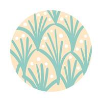 branch and leaves organic pattern block style vector