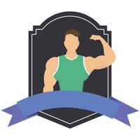 young strong man athlete in frame vector