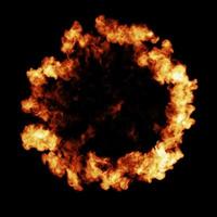 Diseño de explosión de onda de choque de fuego foto