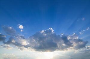 Sky and clouds at sunset photo