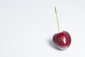 Cherry on white background photo